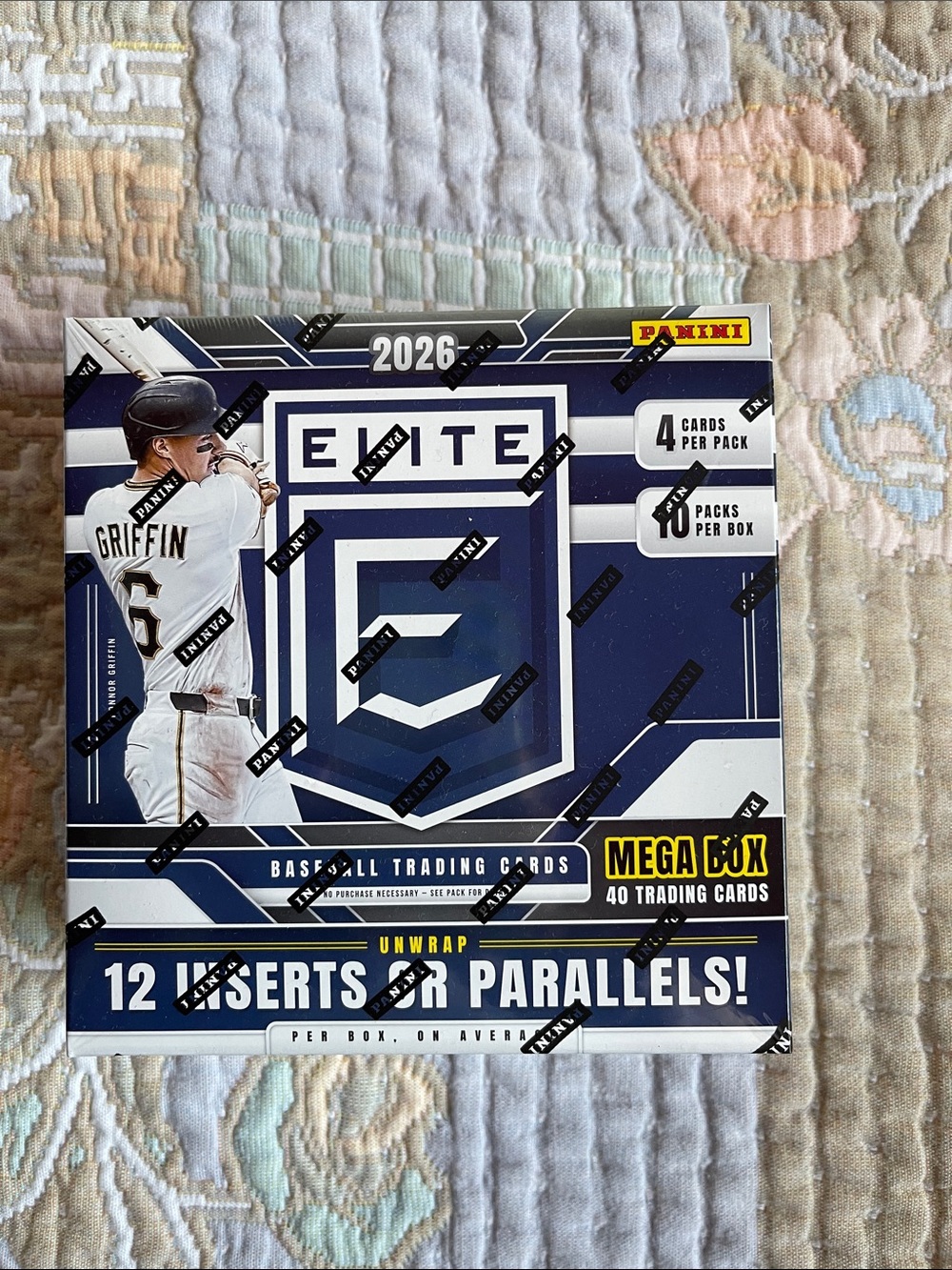 Panini Elite 2026 Baseball Mega Box - Navy Blue & White